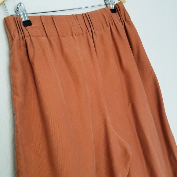 Madewell Tapered Huston Pull-On Crop Pants M Burnt Clay Lyocell Blend Comfy $85 - Picture 12 of 15